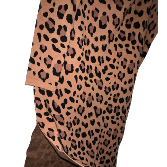L'AGENCE | NWT Felicia Off-The-Shoulder Sweater Dress | Animal Print | L - Picture 5 of 10